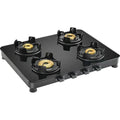 Four Burner Gas Stove - Yash Stoves, Glass Top, Hob (Built-in)