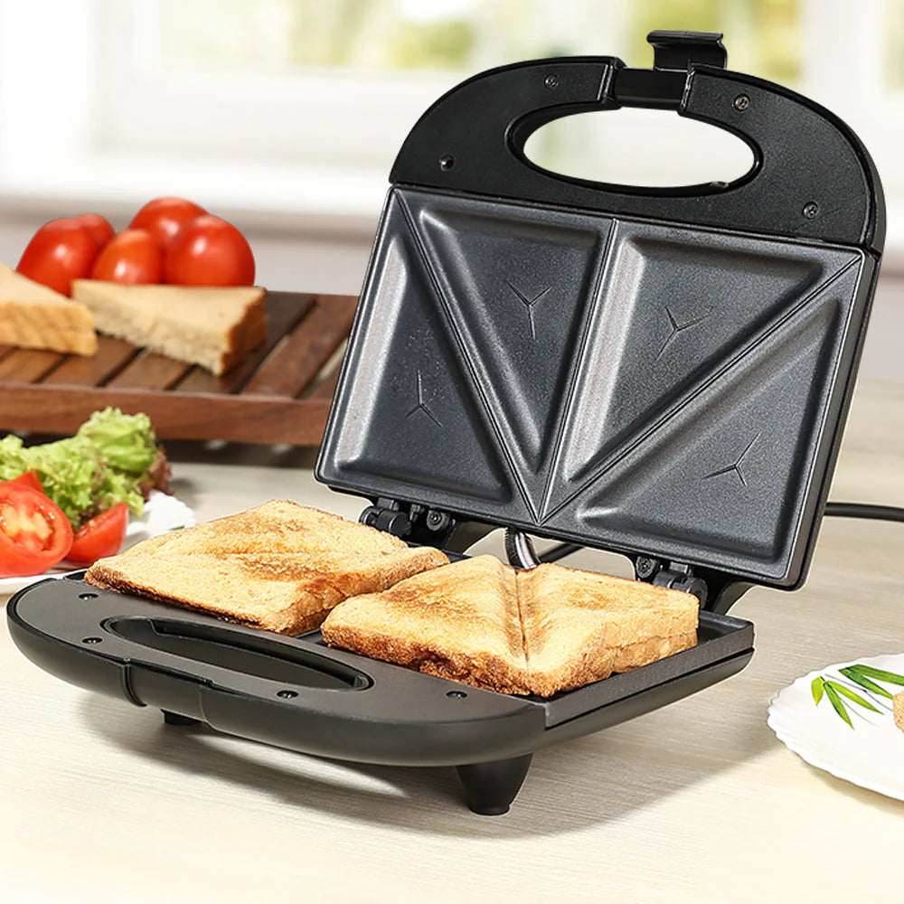 CrispyPro Toaster Sandwich Maker 750W with Non-Stick Coated Plates
